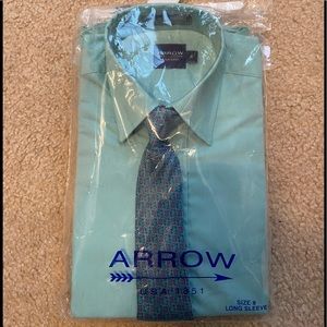 Long Sleeve Boys Dress Shirt & Tie